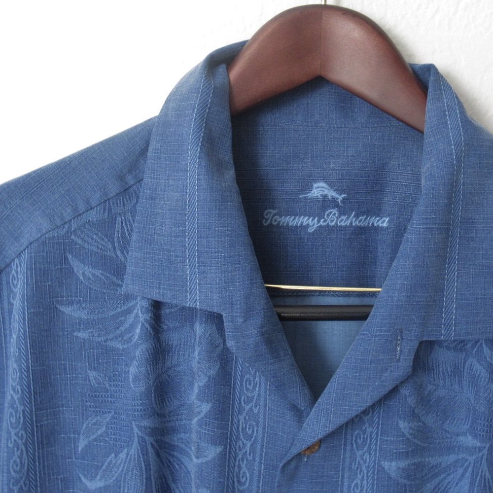 Tommy Bahama shirt 100% silk golf shirt men XL